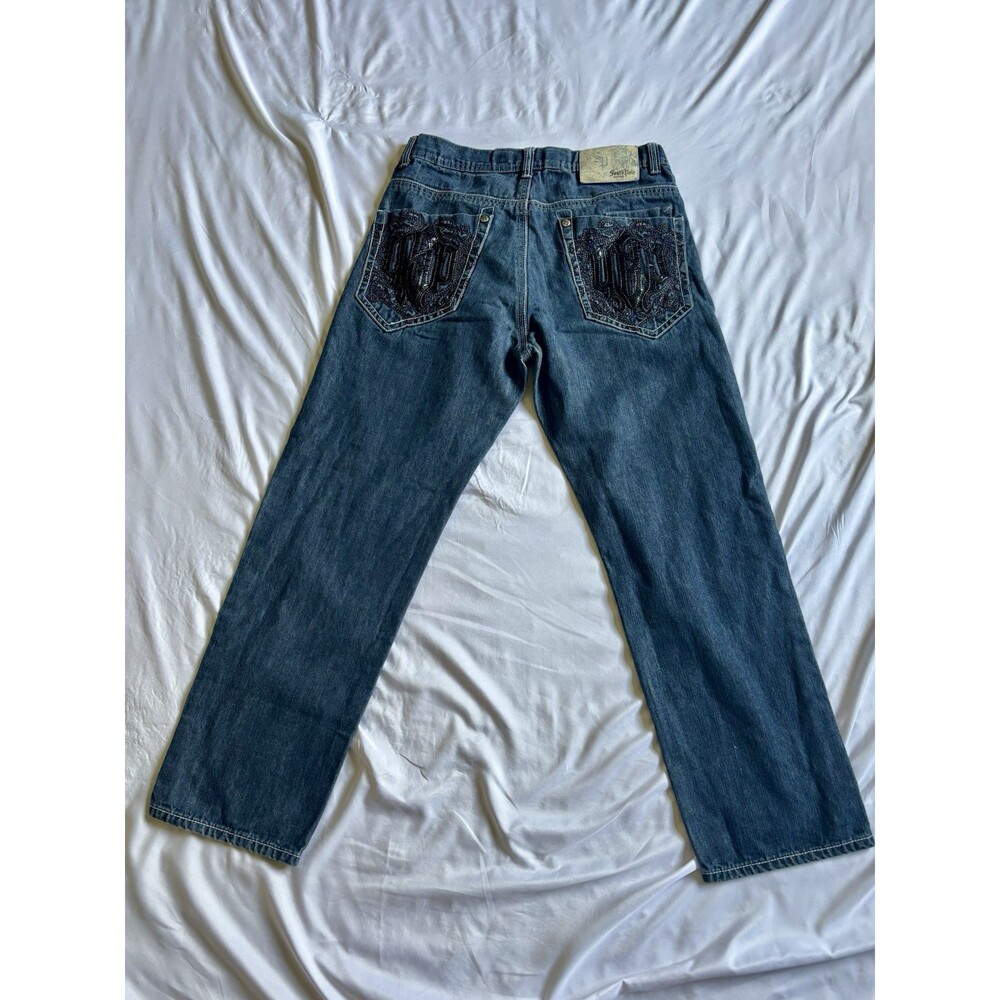 Southpole premium vintage loose fit embroidery jeans y2k style Size 36
